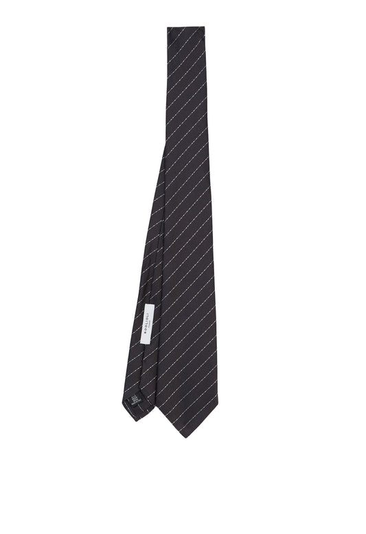 Tailored brown silk Tie