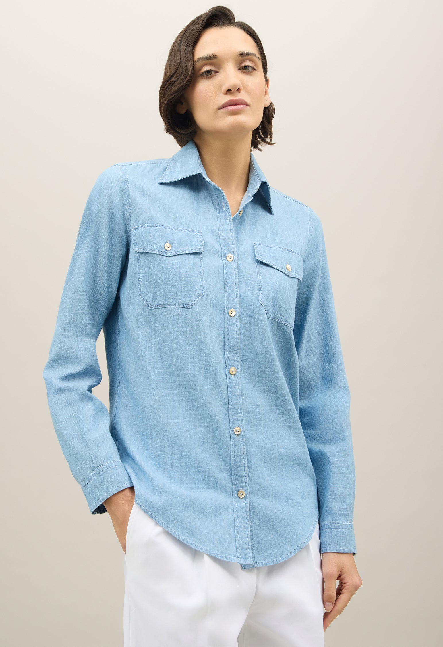 Blue Denim Western Shirt 