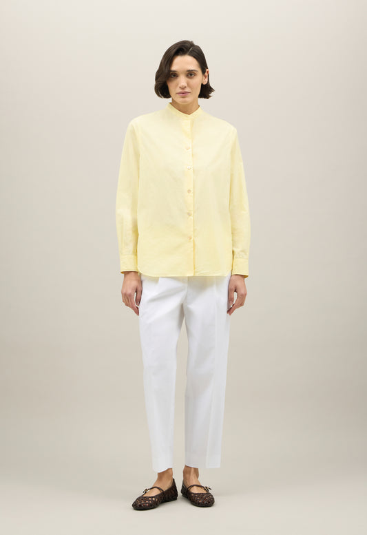Camicia guru in cotone popeline giallo
