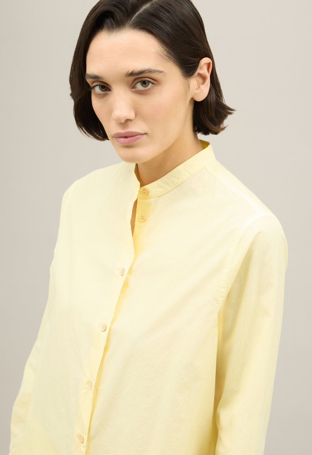 Yellow Cotton Popeline Guru Shirt