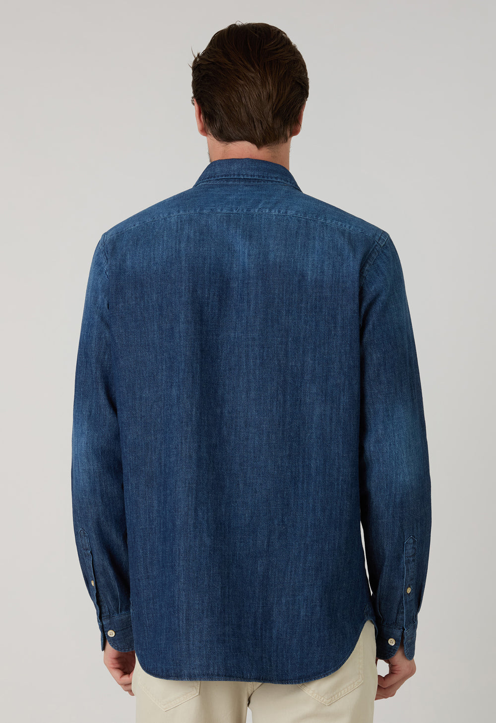Dark Blue Denim Western Shirt