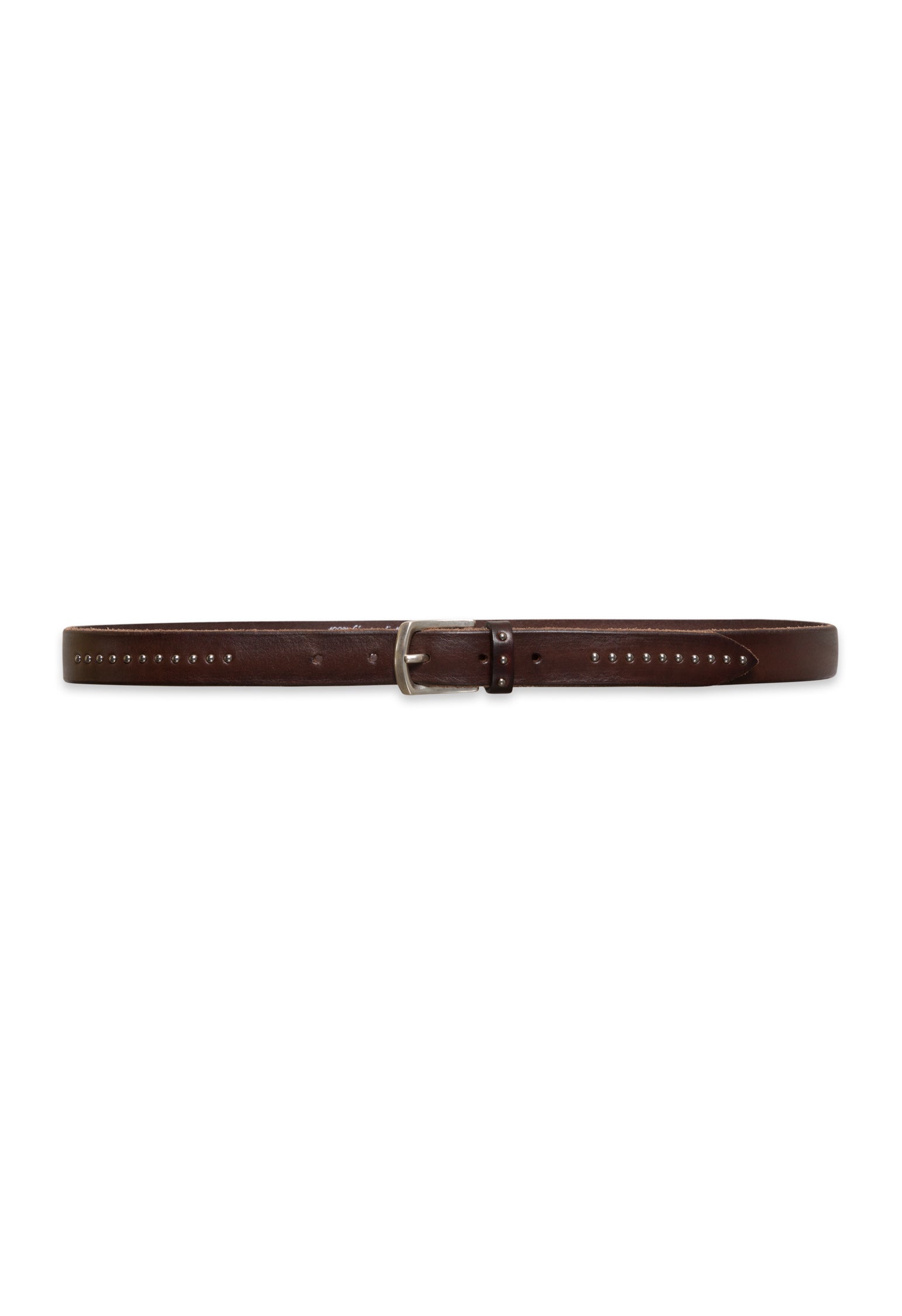 Cintura in pelle marrone