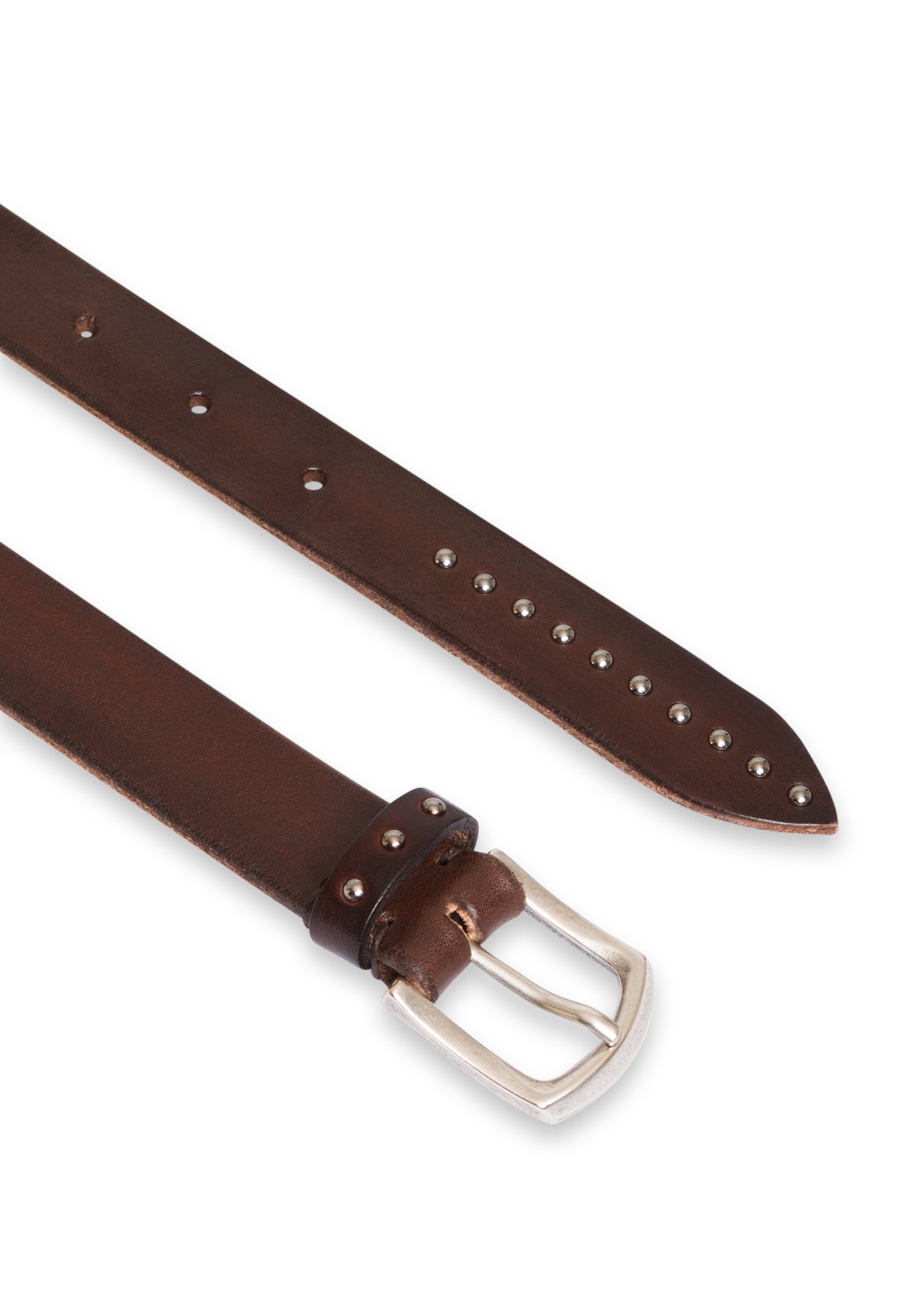 Cintura in pelle marrone