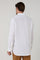 Camicia sartoriale bianca in lino tinto in capo