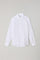 Camicia sartoriale bianca in lino tinto in capo