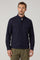 Overshirt aus blauem Woll-Canvas