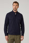 Overshirt aus blauem Woll-Canvas