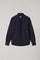 Overshirt aus blauem Woll-Canvas