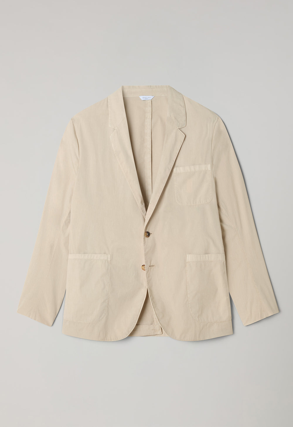 Giacca Khaki in popeline tinto in capo beige
