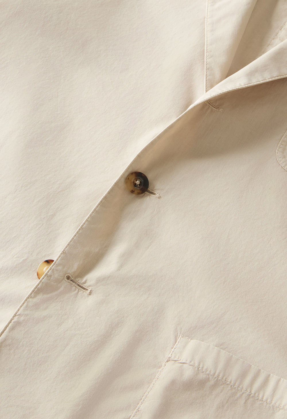 Giacca Khaki in popeline tinto in capo beige