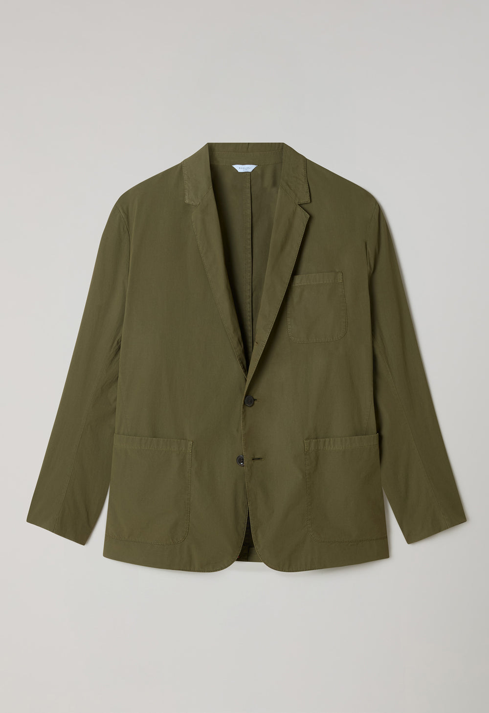 Giacca Khaki in popeline tinto in capo verde