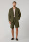 Green Garment Dyed Popeline Papier Khaki Bermuda Suits