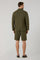 Green Garment Dyed Popeline Papier Khaki Bermuda Suits