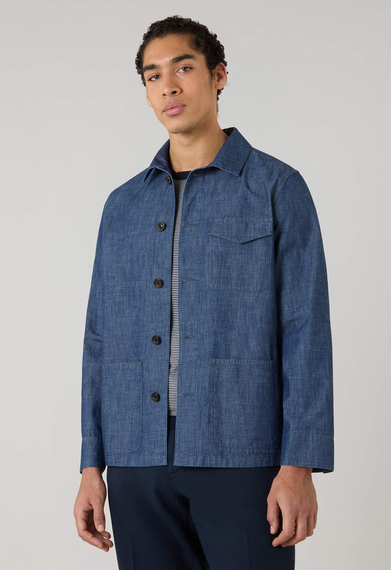 Giacca Workwear in indaco denim blu