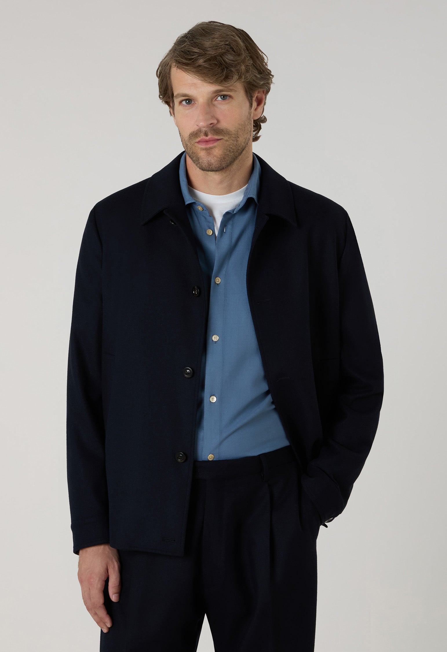 Blue Flannel Solferino Jacket