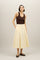 Yellow Light Popeline pleated Skirt