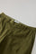 Green Garment Dyed Cotton Micro-Herringbone Trousers