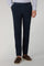Pantalone in cotone tinto in capo micro-spinato blu