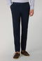 Pantalone in cotone tinto in capo micro-spinato blu