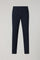 Pantalone in cotone tinto in capo micro-spinato blu