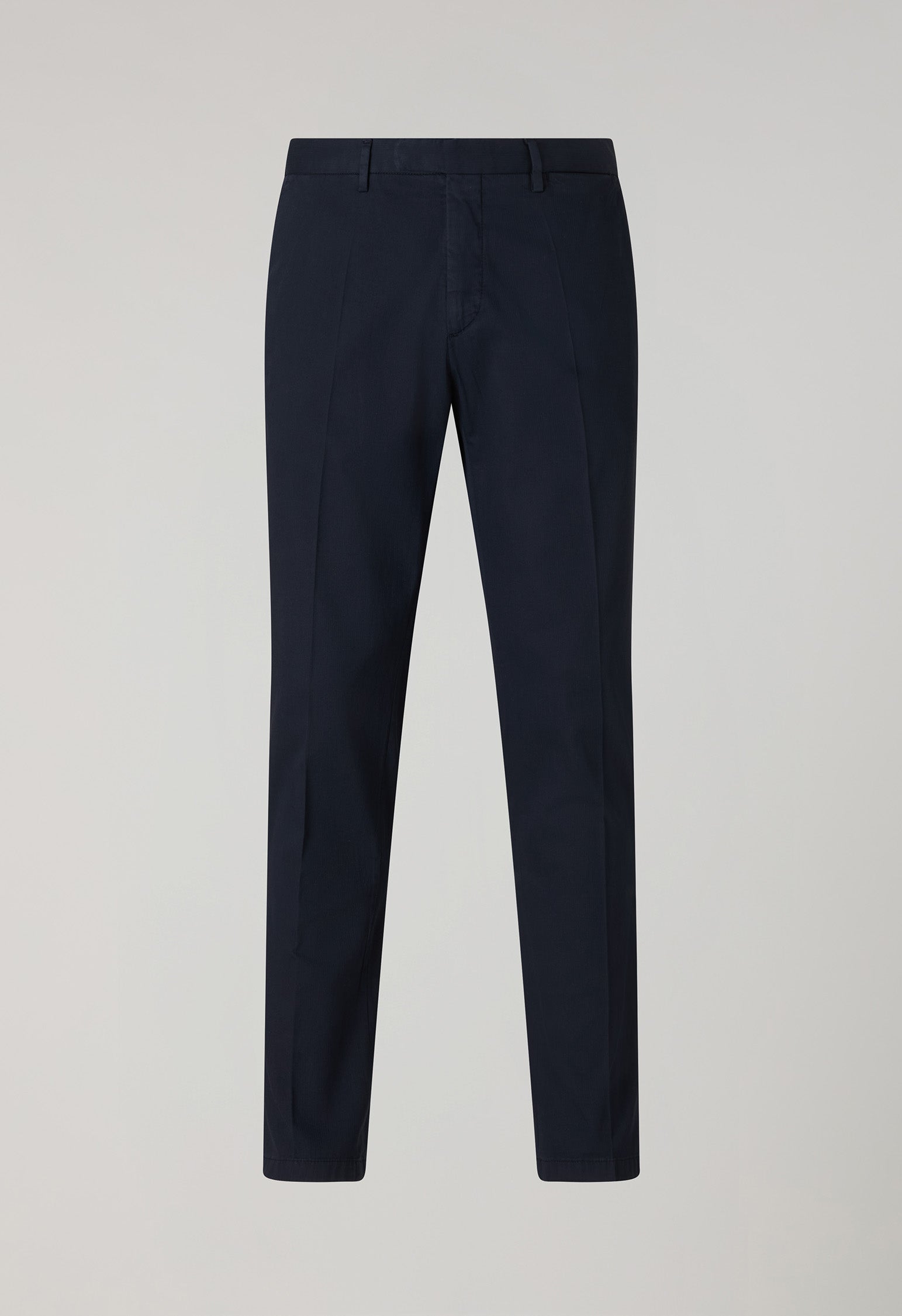 Pantalone in cotone tinto in capo micro-spinato blu