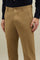 Light Brown Garment Dyed Cotton Loose Trousers
