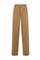 Light Brown Garment Dyed Cotton Loose Trousers
