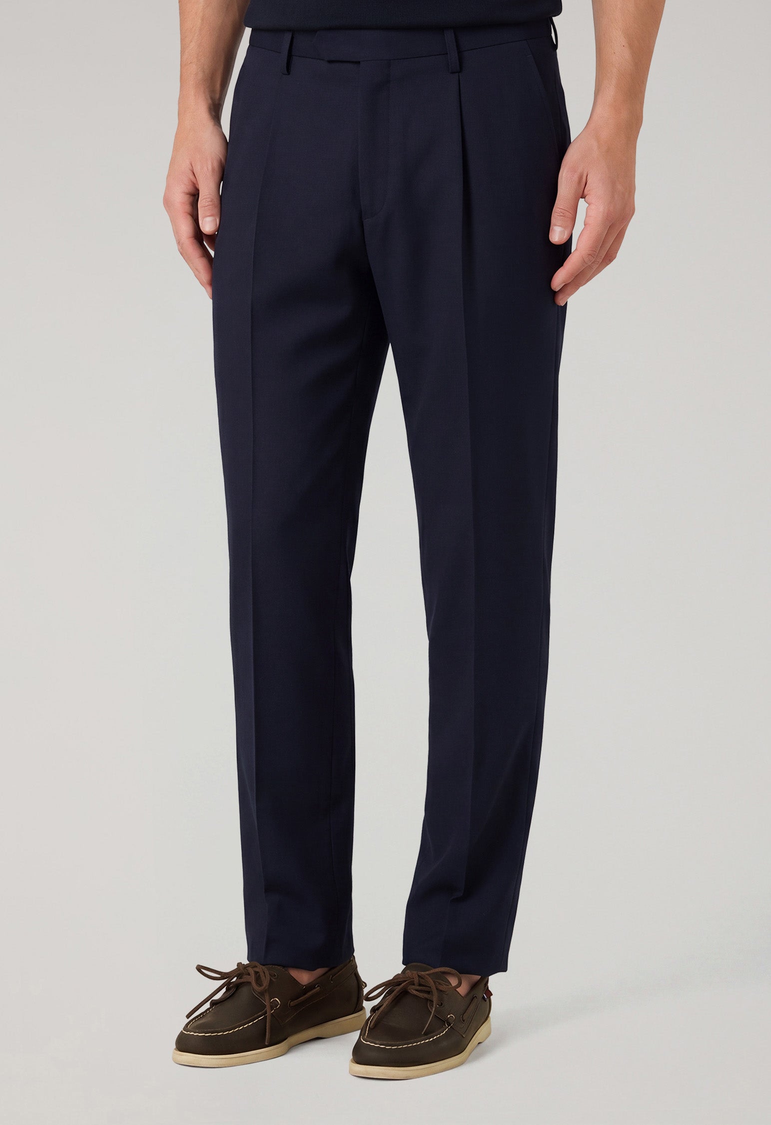 Pantalone in canvas di lana blu