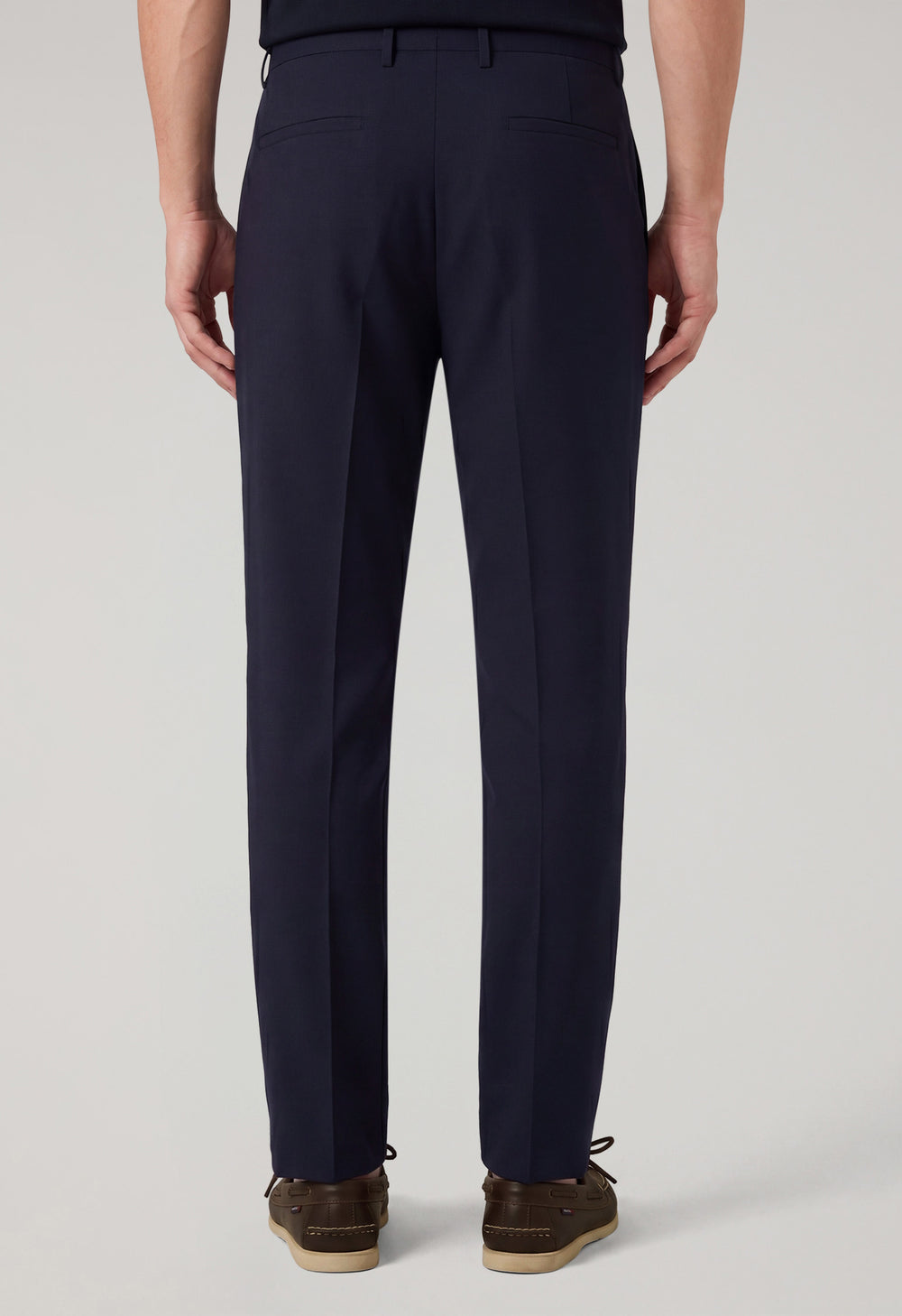 Blue Wool Canvas Trousers