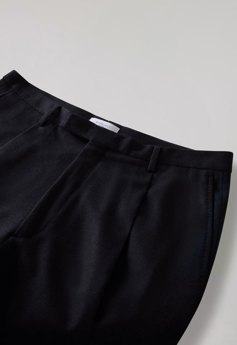 Blue Flannel Fluid Trousers