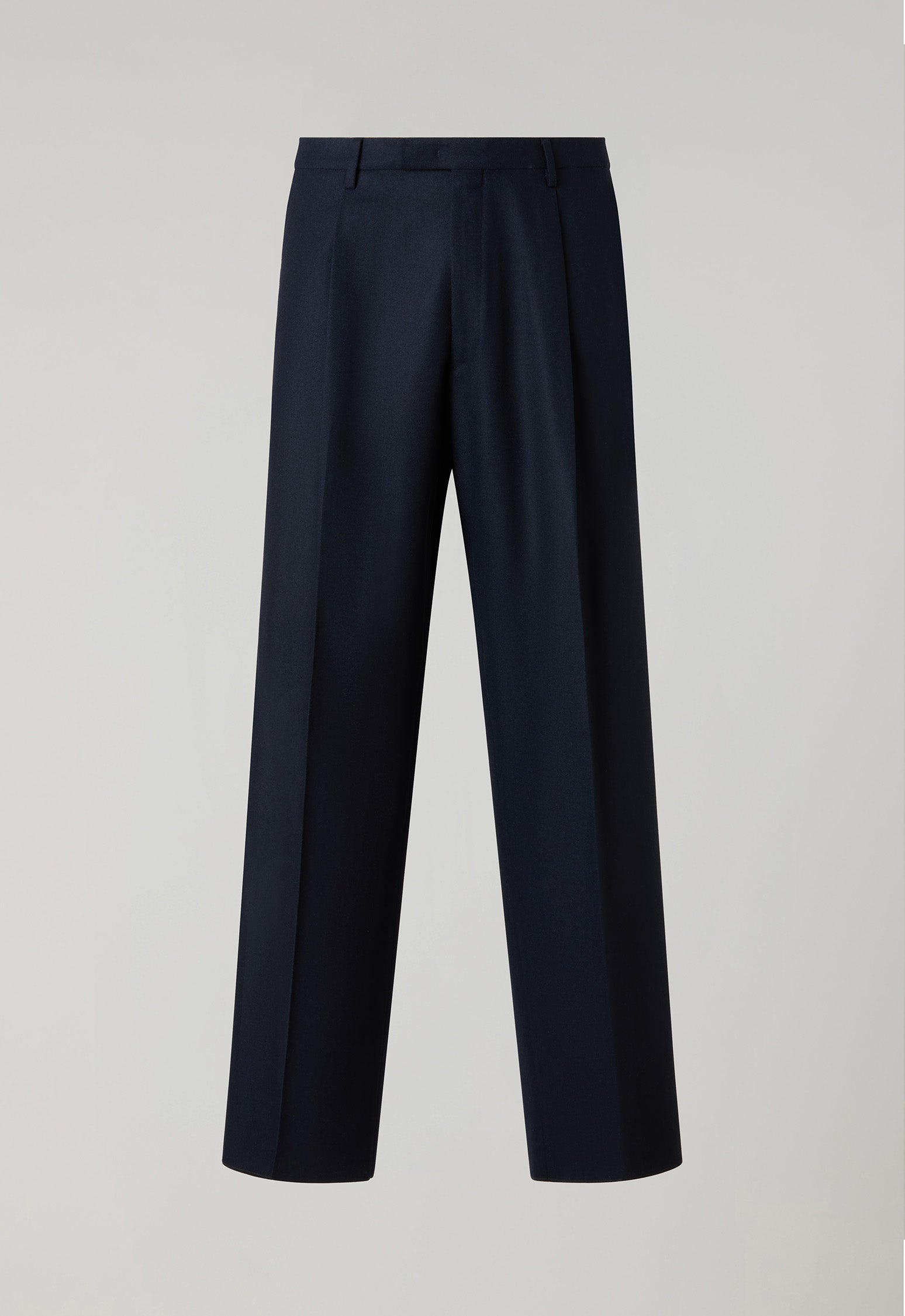 Blue Flannel Fluid Trousers