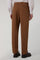 Brown Garment Dyed Soft Cotton Roma Trousers