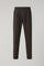 Dark Brown Garment Dyed Soft Cotton Roma Trousers