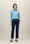 Blu Wool twill straight Trousers