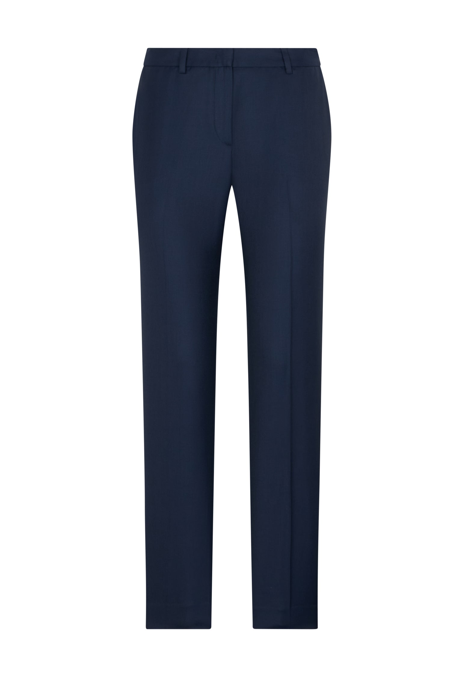 Blu Wool twill straight Trousers