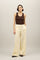 Yellow Light Popeline Palazzo Trousers