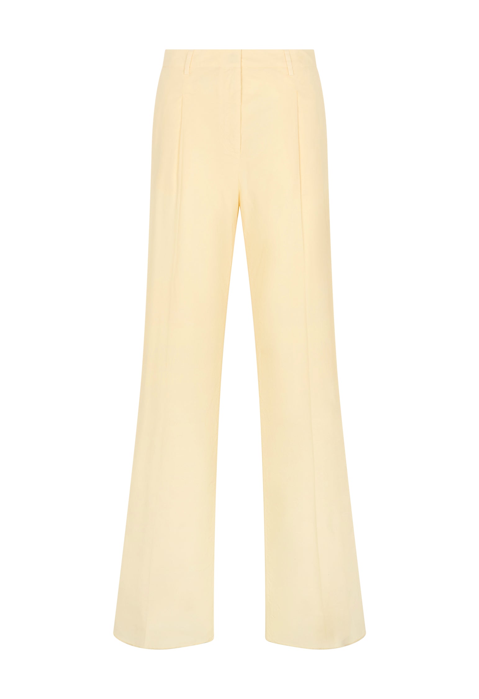 Yellow Light Popeline Palazzo Trousers