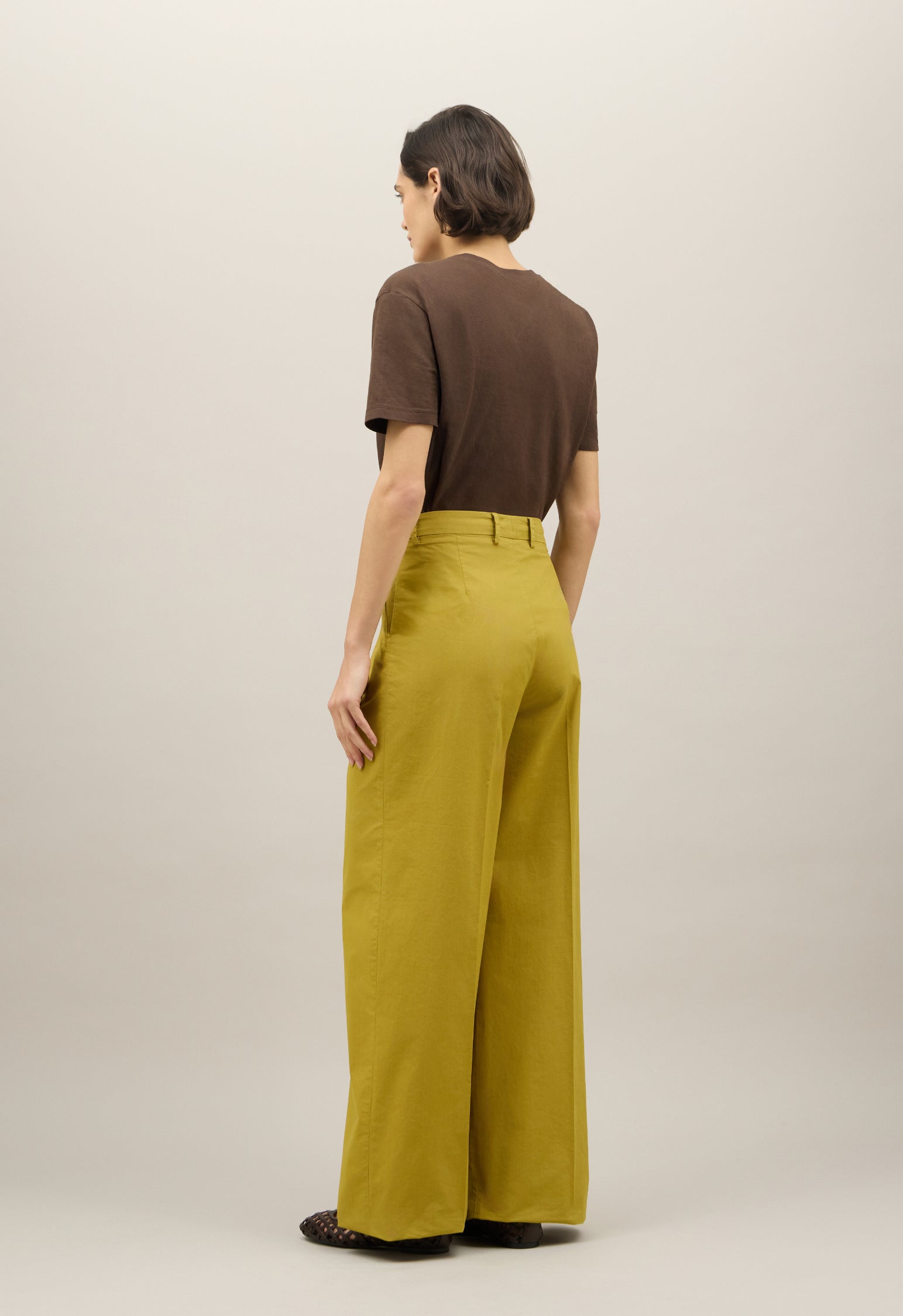Green Light Popeline Palazzo Trousers