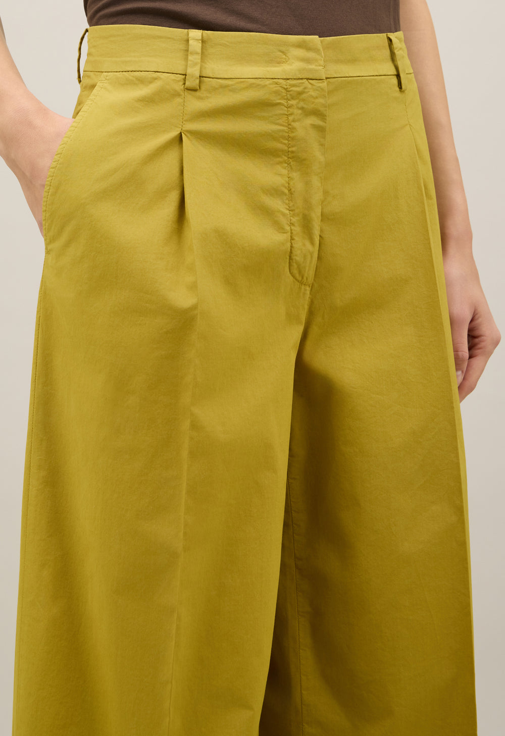 Green Light Popeline Palazzo Trousers
