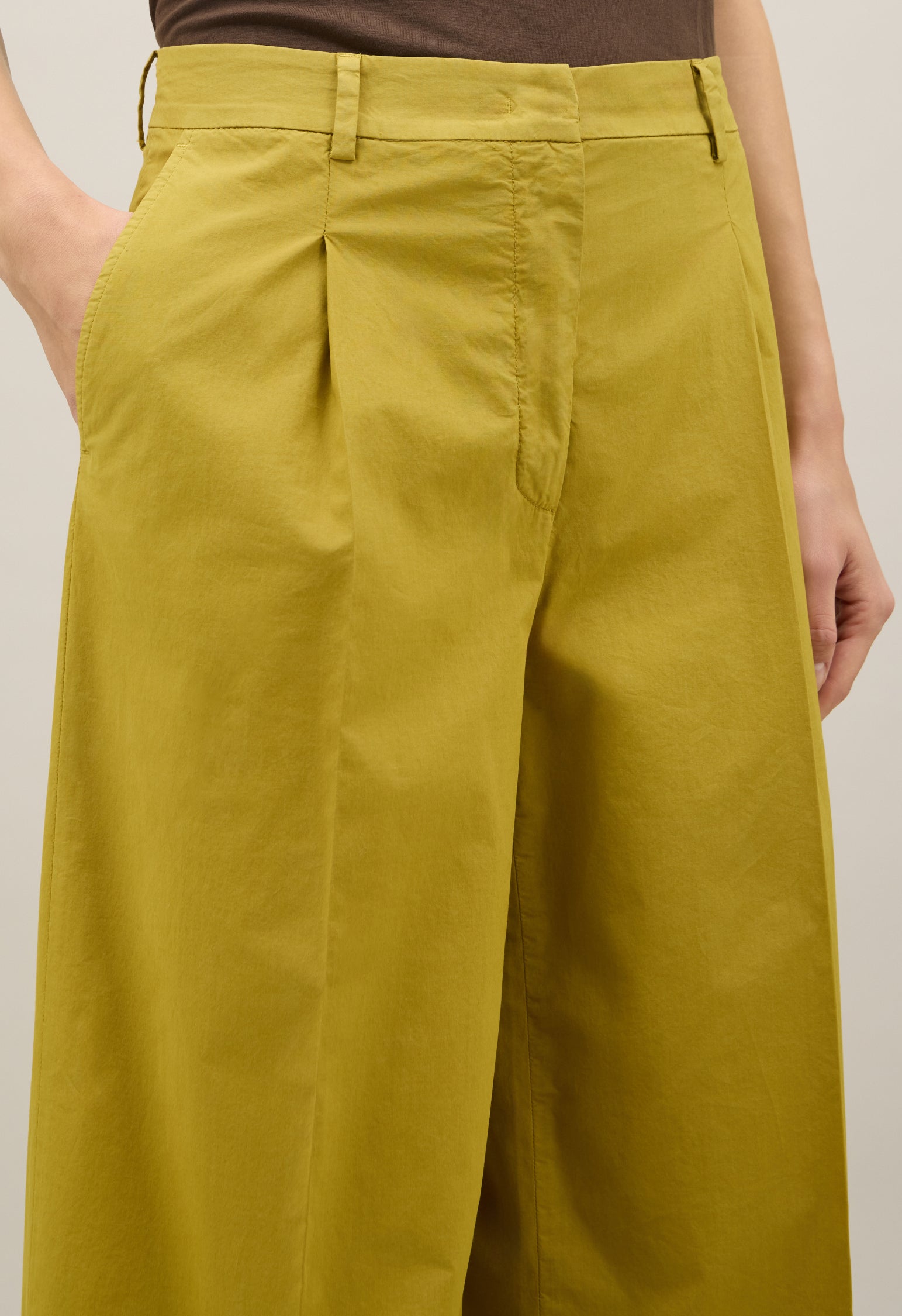 Green Light Popeline Palazzo Trousers