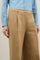 Beige Linen Tencel satin Palazzo Trousers