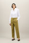Green Light Popeline Cropped Trousers