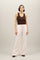 Pink Garment Dyed Linen jog wide Trousers