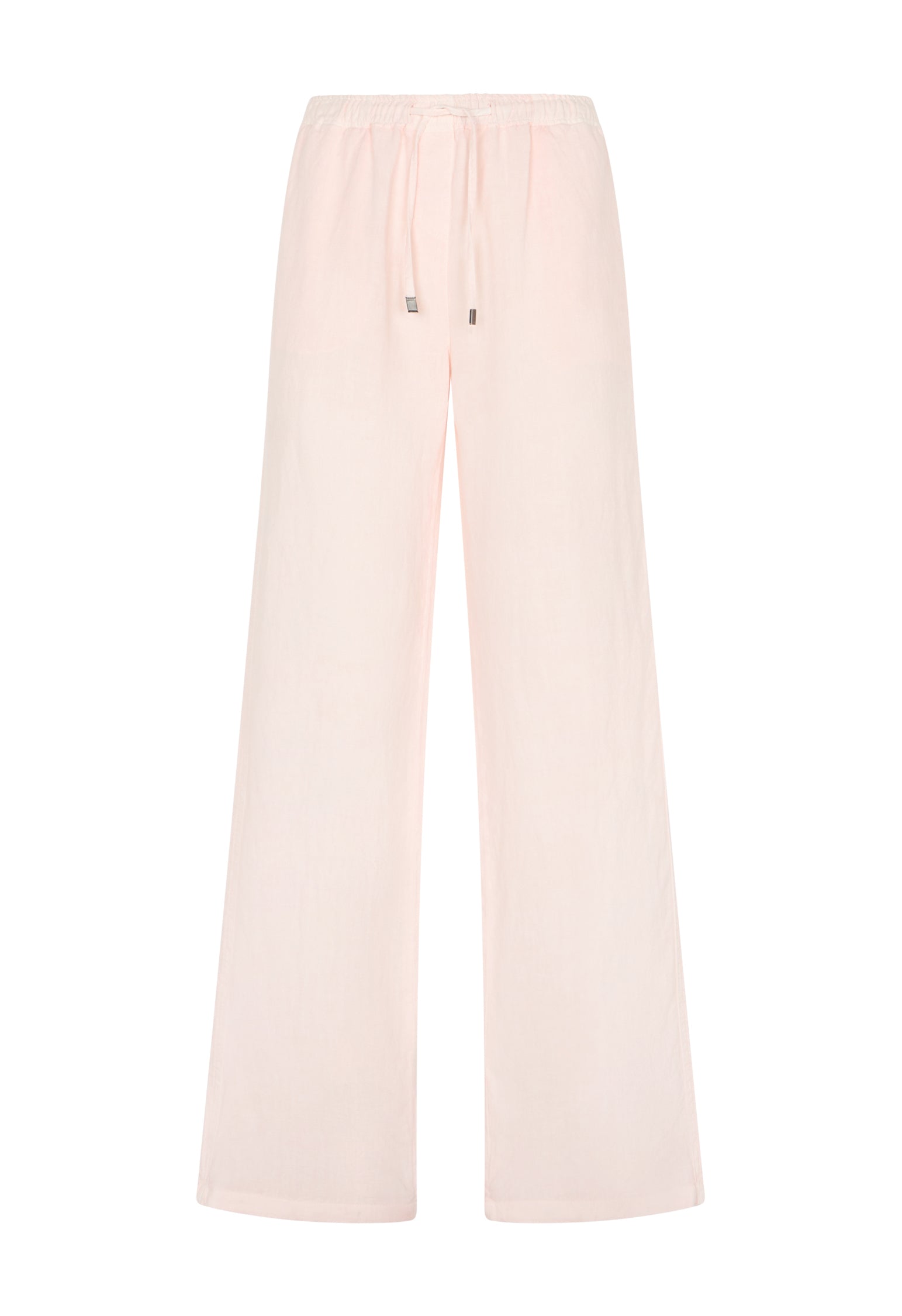 Pink Garment Dyed Linen jog wide Trousers
