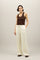 Light Wool honeycomb jog wide Trousers