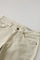 Beige Garment Dyed Cotton Silk 5-Pocket Trousers
