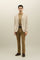 Light Brown Garment Dyed Cotton Silk 5-Pocket Trousers
