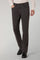 Brown Garment Dyed Cotton Silk 5-Pocket Trousers
