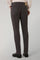 Brown Garment Dyed Cotton Silk 5-Pocket Trousers