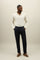 Blue Garment Dyed Linen two pleated Trousers